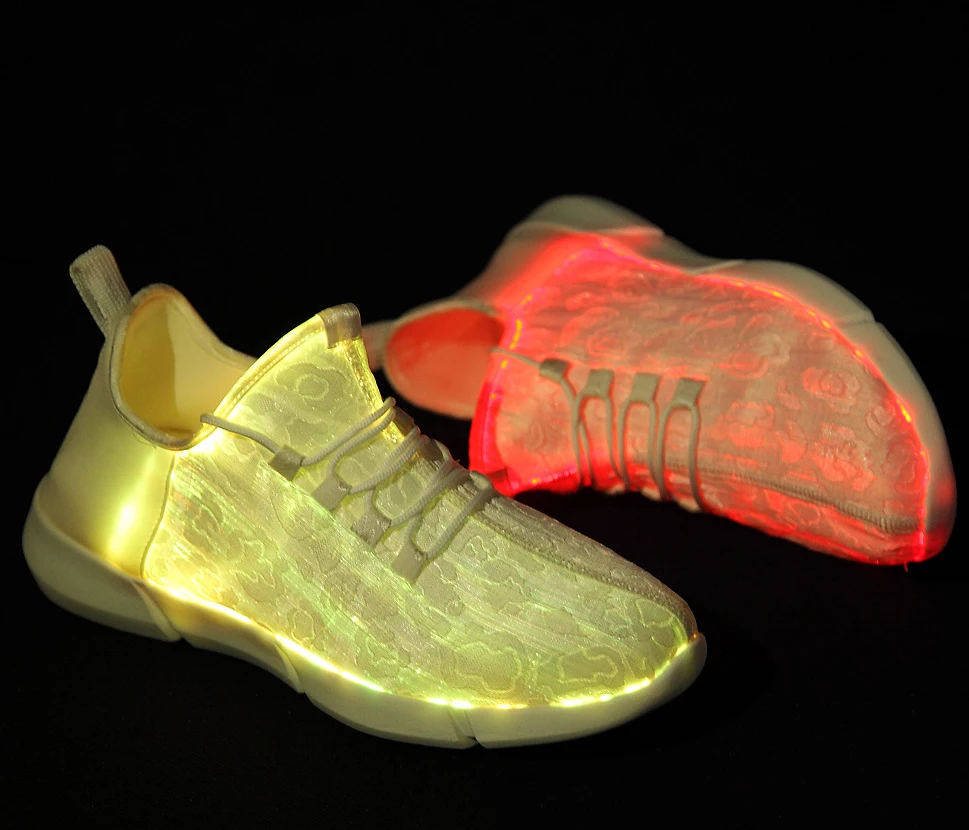 Usb Charging Led Running Shoe,Light Up Shoe With Luminous Optical Fiber