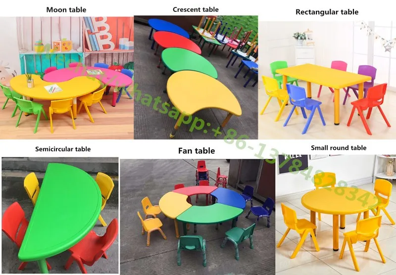 Nursery School Kids Children Table And Chairs Set Plastic Toddler Table