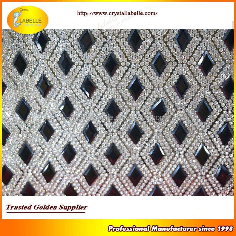 Crystal Hotfix Rhinestone Mesh Glass Diamond Rhinestone Trim Crystal