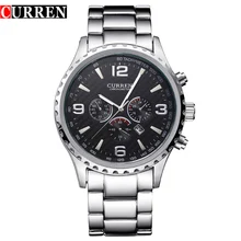 Original Novo CURREN Marca de Luxo Relogio masculino Casual Data Men Sports Reloj Orologio Militar Inoxidável Relógio de Quartzo 8056