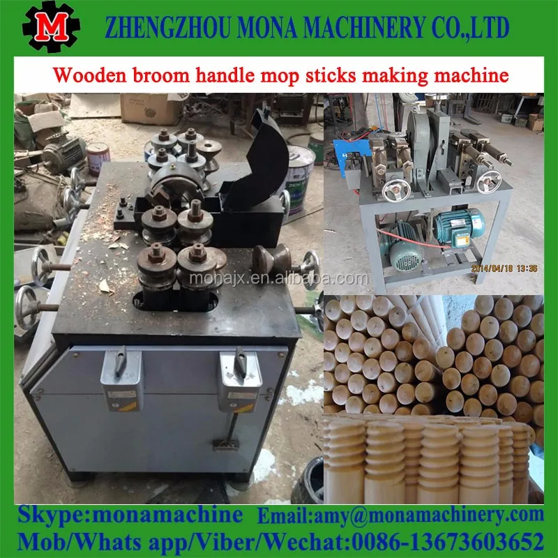 Automatic Shovel Broom Handle Making Machine Wood Round Rod Stick