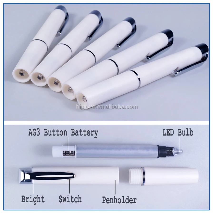 10pcs 3W Mini LED Super Bright Flashlight Medical Pen Light Small Torch Lamp 