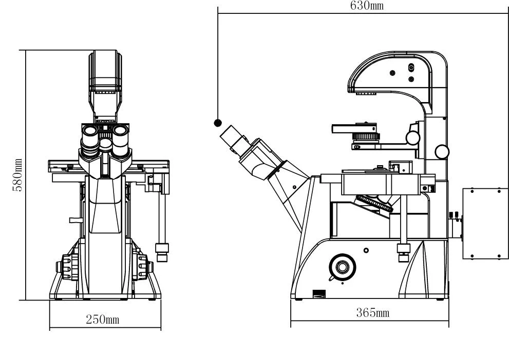 用于实验室分析的光学显微镜倒置冶金荧光生物显微镜