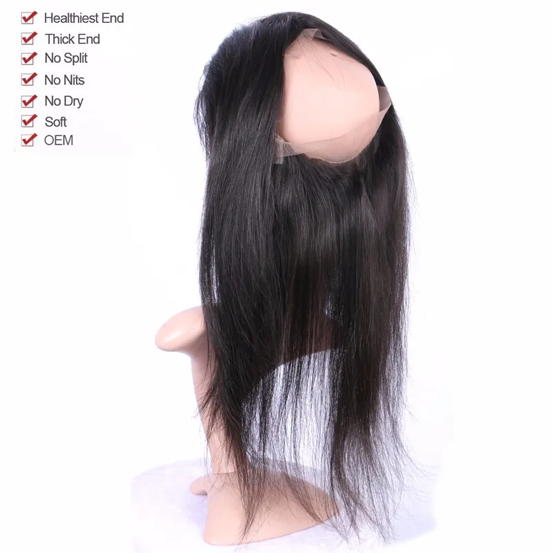 High Quality 8a Brazilian 360 Lace Band Frontals Virgin Human Hair 