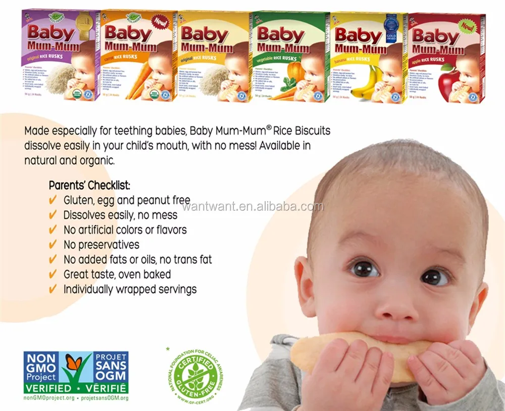 Bayi Sereal Beras Cracker Sayuran Rasa Halal Makanan Bayi 