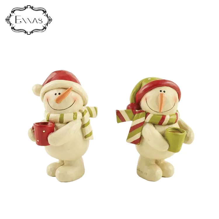 Christmas Nativity Set Resin Cartoon Snowman Figurine Decoration