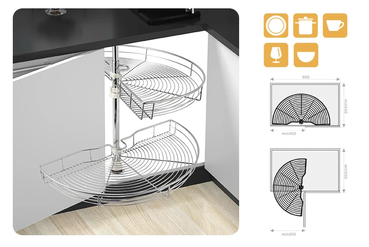 180 Circle Magic Corner Lazy Susan Revolving Kitchen Corner Basket Buy Kitchen Corner