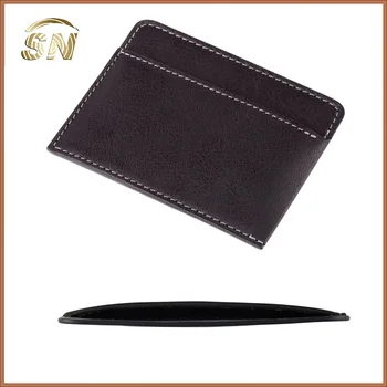 Ultra Slim And Thin Cowhide Black Rfid Blocking Card Holder Italian