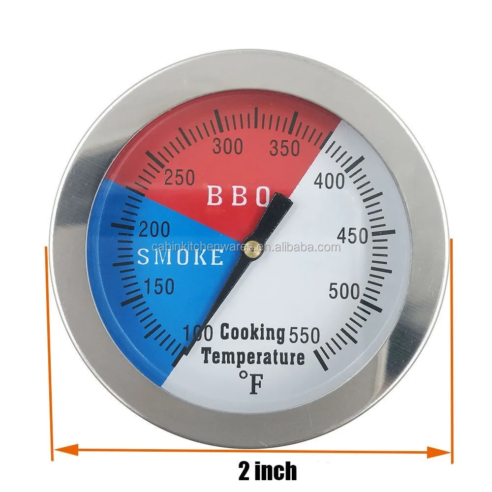 BBQ Thermometer 2 Zoll 550°F - Edelstahl Grill Thermometer Für Smoker & Holzkohle