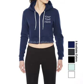 cropped zip up fleece