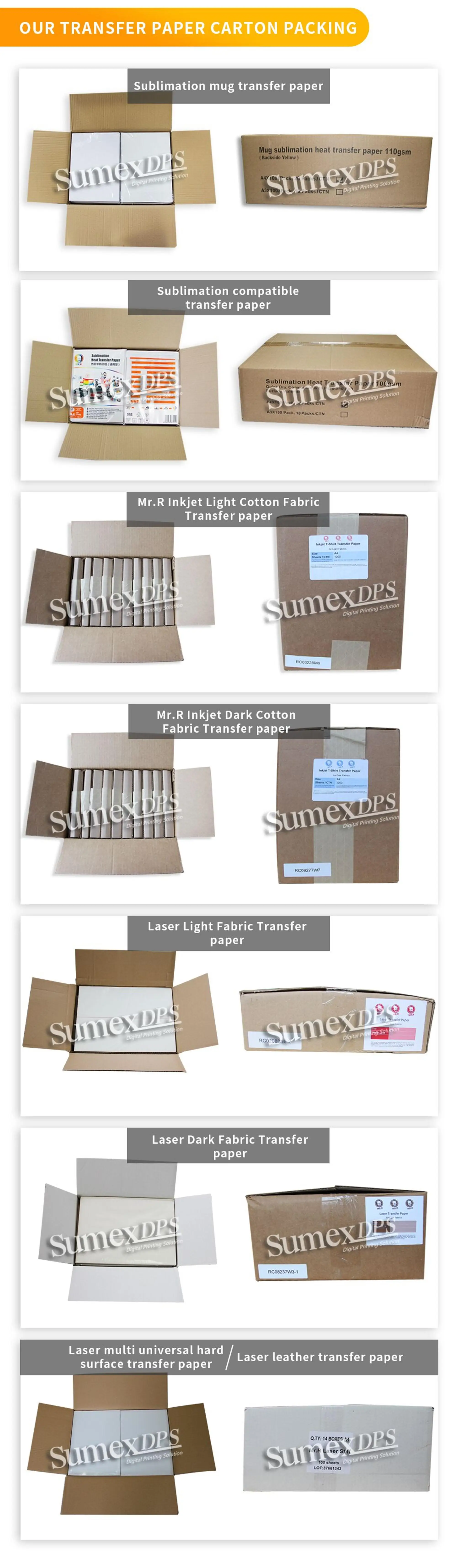 100gsm High Glossy Sublimation Heat Transfer Digital Printing Paper