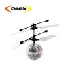 Magic hand sensor helicopter led flying ball with light and music