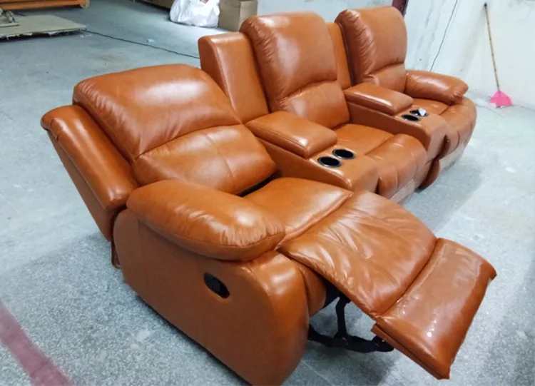 Hot Sale Dubai Modern Leather 3 Seat Recliner Sofa Luxury Cheers