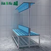 Double sided compact HPL gym changing room long bench