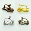 Silver Gold Bronze Copper Blank Ear Clip Handmade DIY Earrings Findings Jewelry Parts