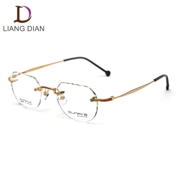 rimless eyeglass frames titanium