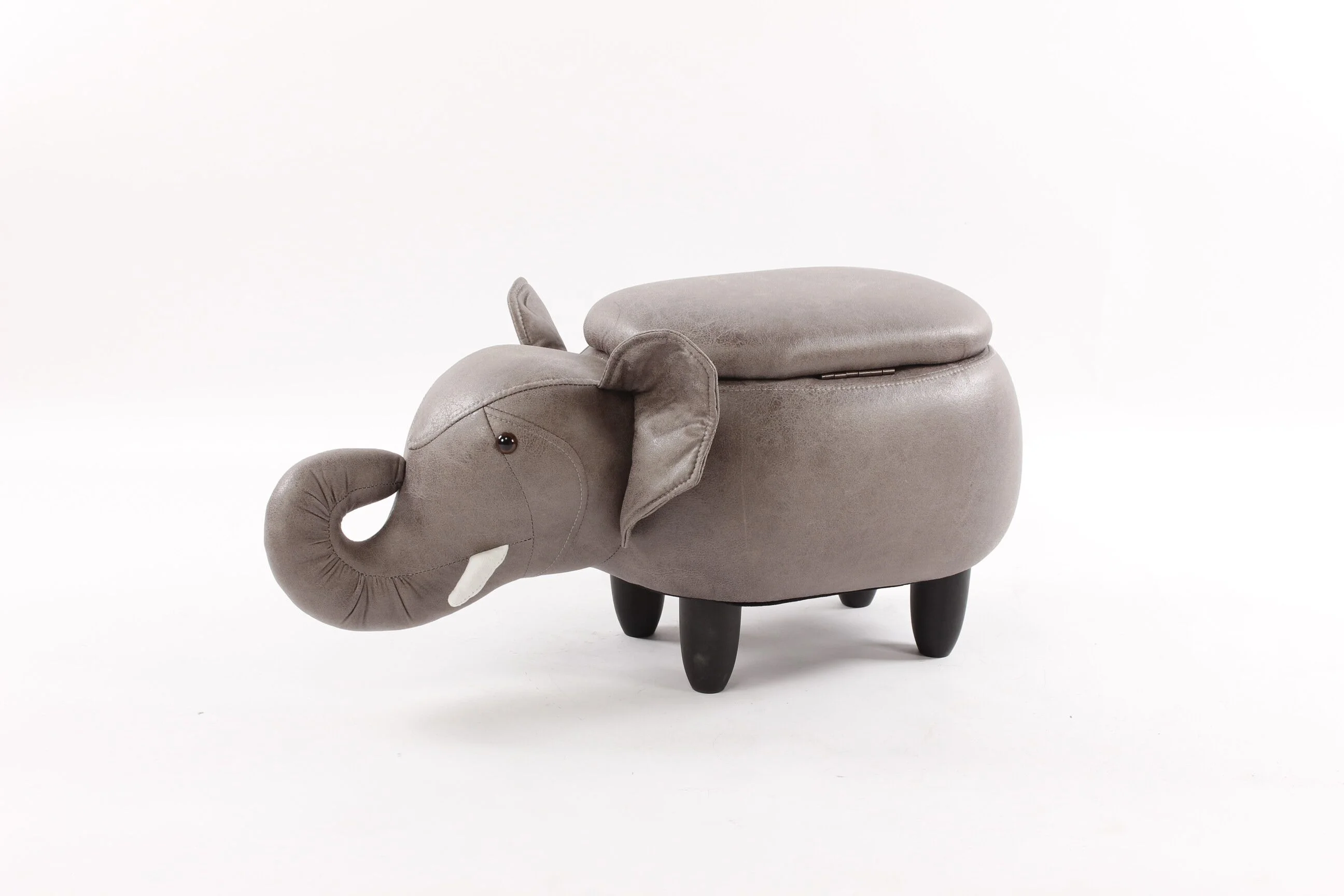 pu 材料家居家具大象形状与存储功能动物凳子
