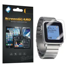 Military Grade INVISIBLE FRONT Film Anti-Shock & Glare Screen Protector Shield Skin For Pebble Time Steel Smart Watch