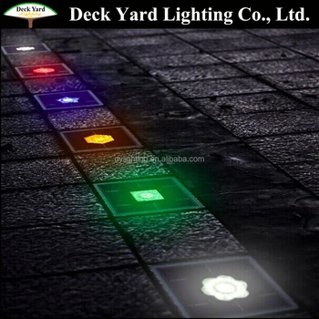 Color Changing Solar Stone Paver Brick Landscape Lightings Color Changing Solar Stone Paver Brick