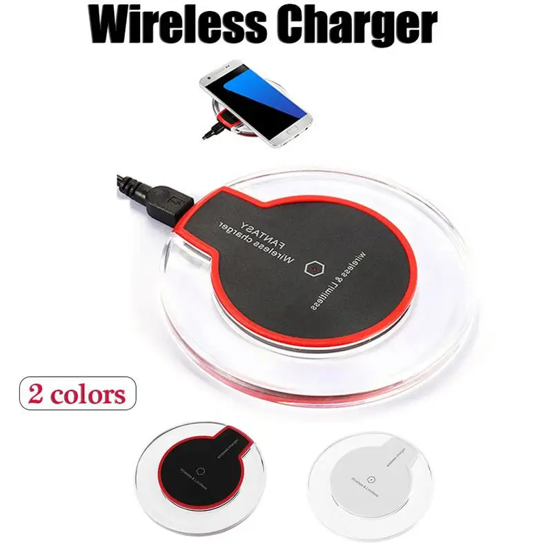 Magical K9 Wireless Charger For iPhone 8 p20 Pro Qi Wireless Charger Ultra Thin LED Fast Charging Pad Station