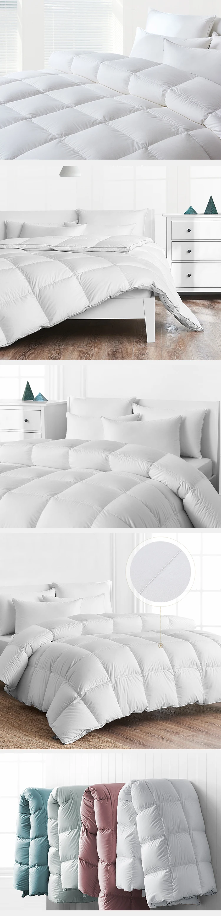 Luxury Factory King Bed Duvets 20 Soft Duck Down Filling Comforter