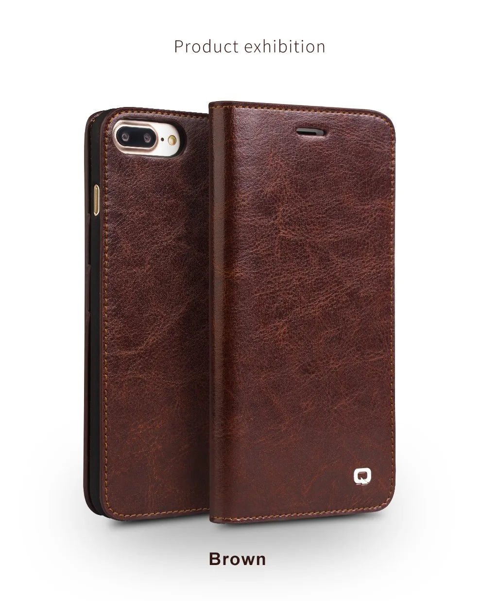 2018 Qialino Original Design Quality Real Genuine Leather Flip Case