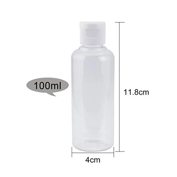 Travel Bottles Clear Plastic Bottles Set 100ml Leakproof Air Travel