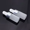 In stock sample 1ml 2ml 3ml ultraviolet-proof frosted tincture glass bottles with aluminum dropper for oils