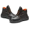Leather Upper Material and Unisex Gender PU Sole Steel toe safety shoes
