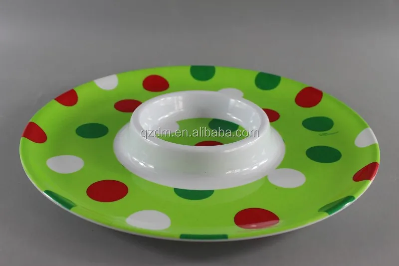 X'mas Melamine Snacks dinner plate ,Chips plate