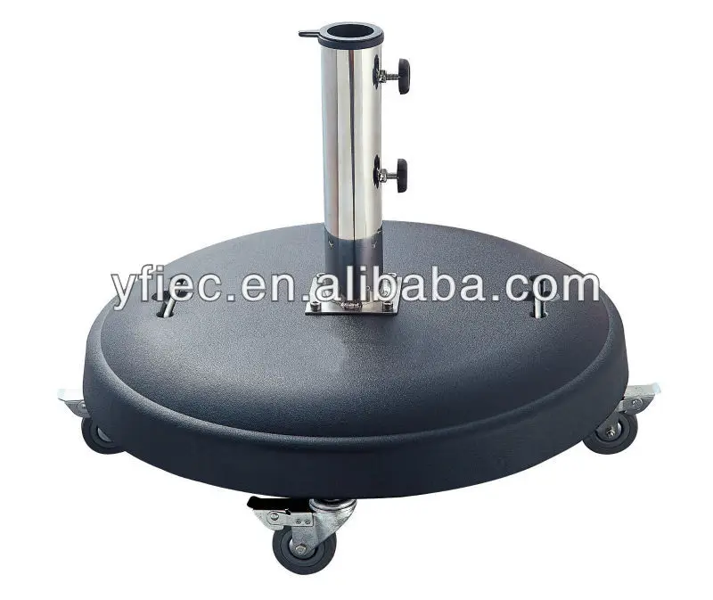 concrete umbrella base with wheels