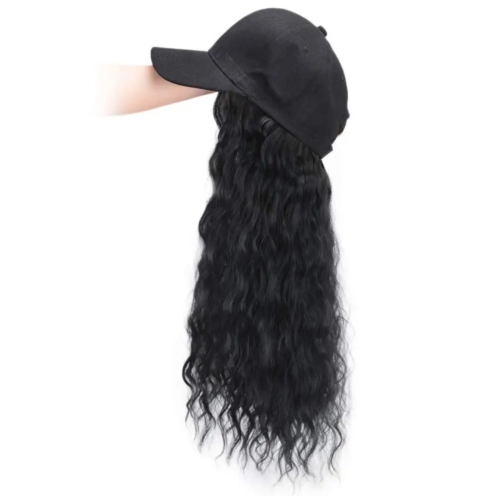 Synthetic Long Ocean Wave Hair Extension With Hat Synthetic Hair With ...