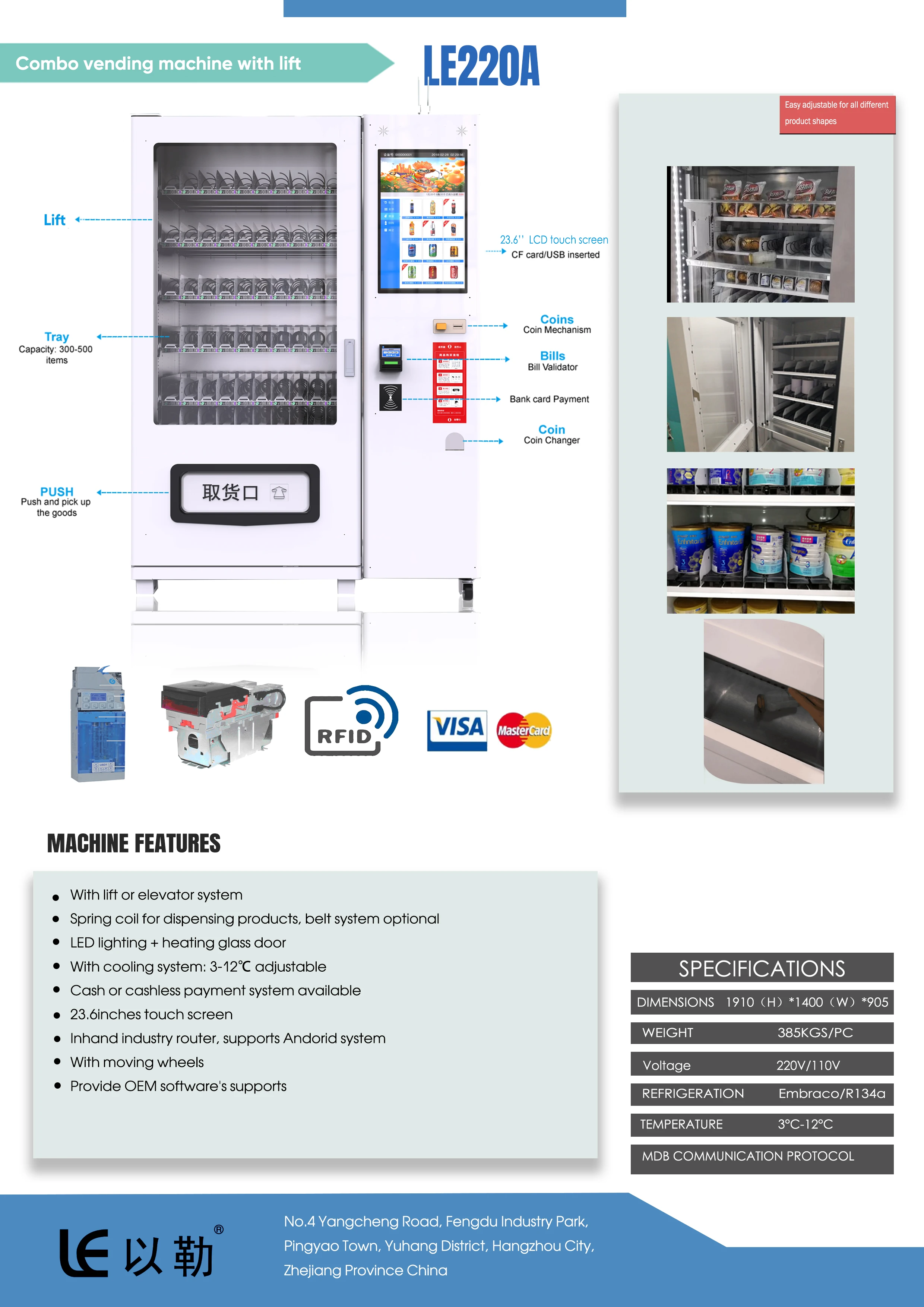 Lifted Refrigeration Vending Machine For Cheese And Cold Drinks Buy