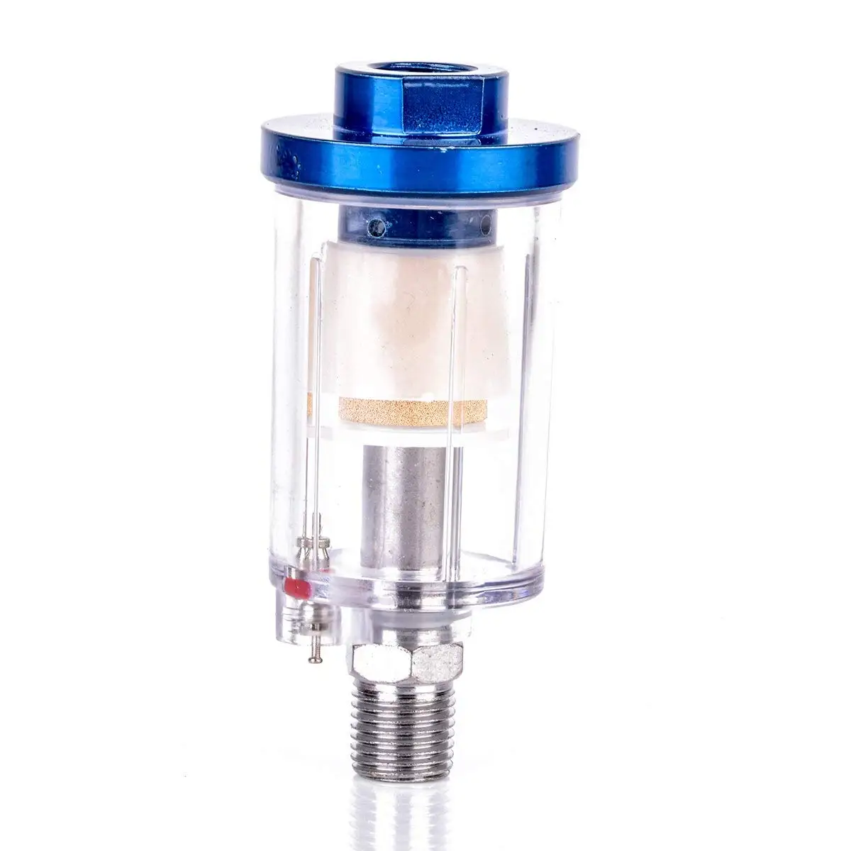 High Quality Clear ABS Mini Airbrush In-Line Separator Air Filter Water Oil Moisture Trap 1//8