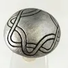 Top Surgical Matte Brush Finish Stainless Steel Casting Ball Spherical Shaped Surface Mushroom Big Head Black Oil Filled Ring