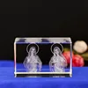 Souvenir Father Goddness Holy Religious 3D Laser Crystal Cube