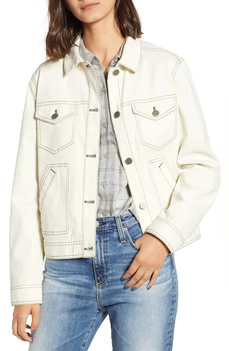 New Fashion Sexy off Shoulder Short Cropped Denim Jean Jacket Women