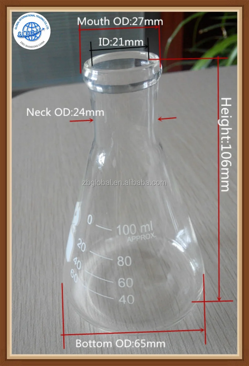 Borosilicate Glass Material Laboratory Use Erlenmeyer Flask/conical