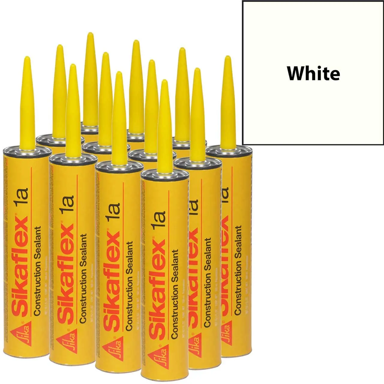Polyurethane Sealant Caulk 10.3 fl oz White SIKA Sikaflex 1A 6 Pack