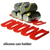 Silicone Tin Can Storage Holder Mat Can Beverage Beer Rack Storage Refrigerator Storage Rack Space Saver Organizer