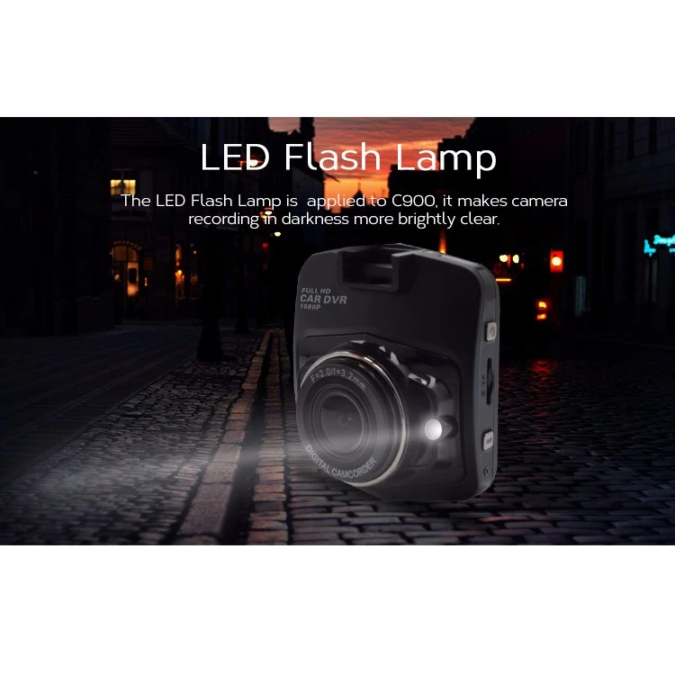 Dash Cam DVR Car Driving Recorder FHD 1080P, 6-Lane 170' Wide Angle Lens, WDR, Parking Monitor, Loop Recording, Motion Detection