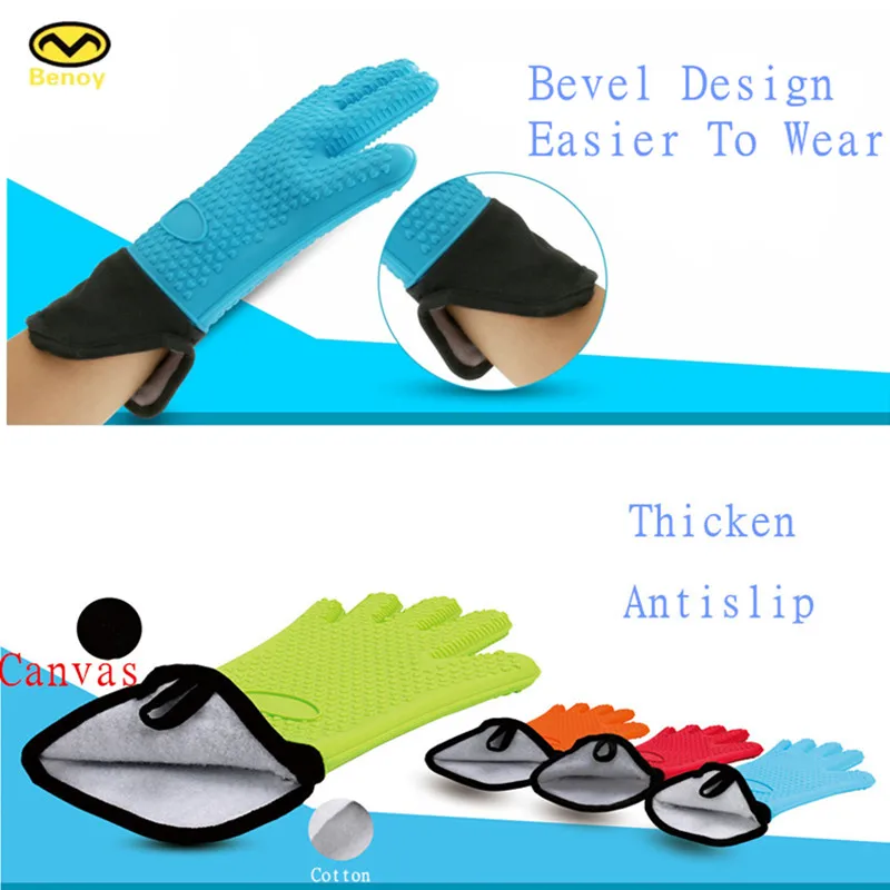 Hot Sale Microwave Heat Resistant Baking Food Grade Silicone Oven Gloves