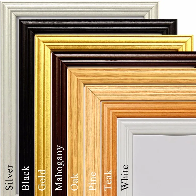 Black White Silver Gold Wood Color Picture Frame Photo