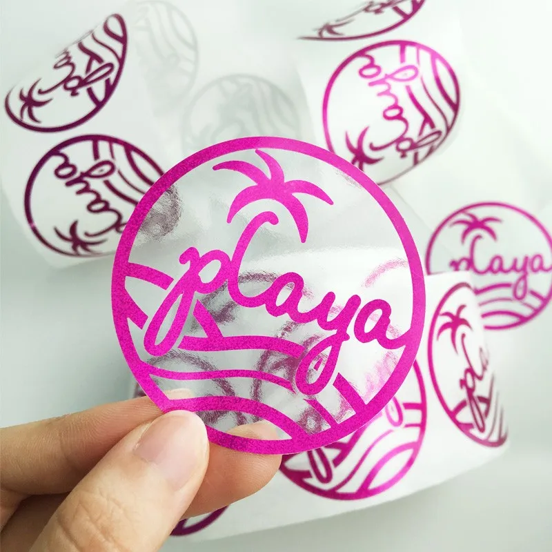 Self Adhesive Label Printing Removable Transparent Vinyl Stickers For