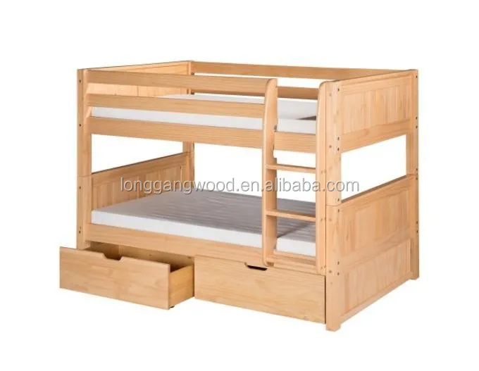 Single Wooden Day Bed With Trundle Bed And Drawers Cabinet