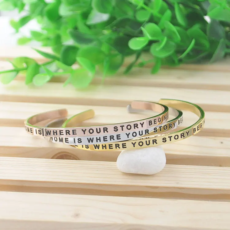 Encourageants Bracelets D Acier Inox Graves Adage Proverbe Bracelets Inspires Avec Citation Bijoux En Acier Inoxydable Id De Produit French Alibaba Com