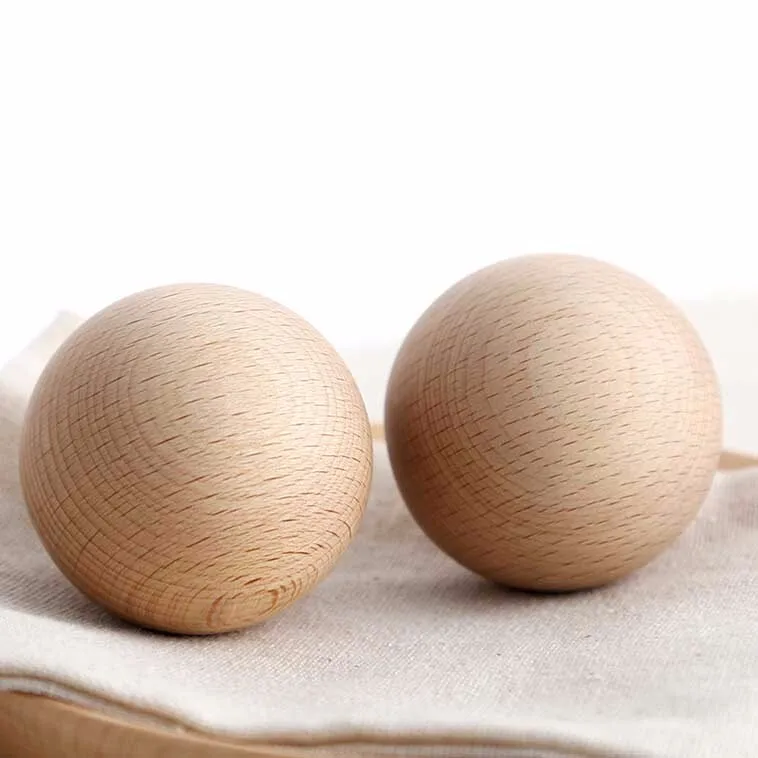 Solid Beech Wooden Exercise Balls,Natural Wood Foot And Hand Massage