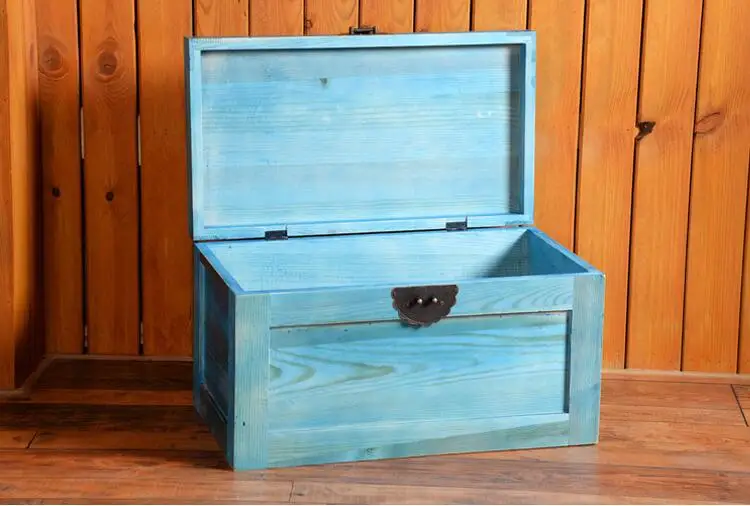 Painted Wooden Storage Sewing Tool Box