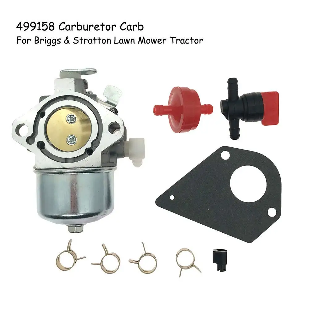 YunStal 499158 Carburetor Carb Briggs & Stratton Lawn Mower Tractor Carb Replaces # 699831 694941 499163