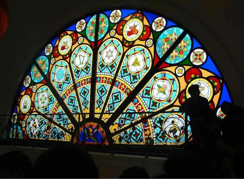 Stained Glass Church Windows/stained Glass Half Round Buy Stained